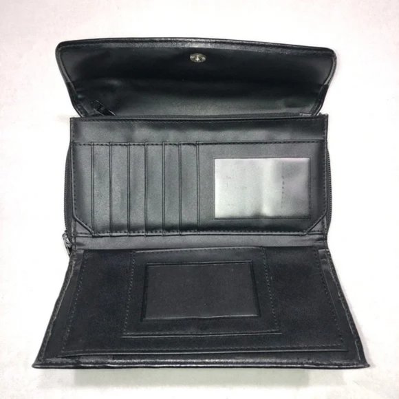 Black Faux Leather Wallet - Picture 9 of 13
